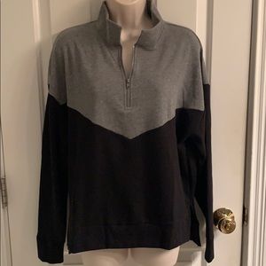 NWOT-Victoria’s Secret Pink Black/Gray Sweatshirt